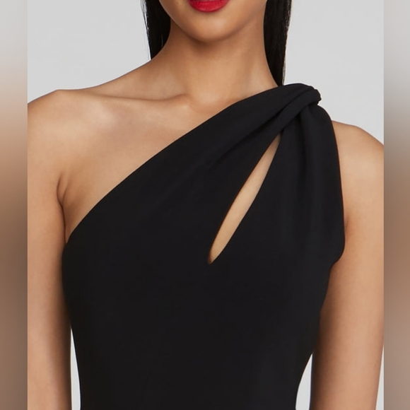 NEW HALSTON | $595 Navi One Shoulder Gown - Picture 6 of 10